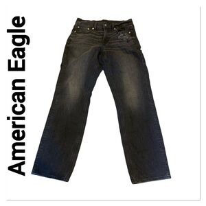 AMERICAN EAGLE Black Straight Leg Jeans size 4 Regular